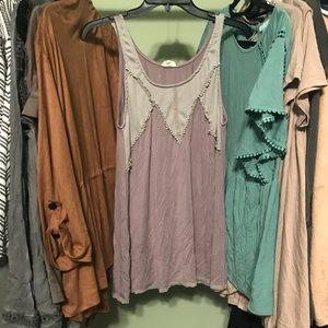 POL Crochet Detail Tank